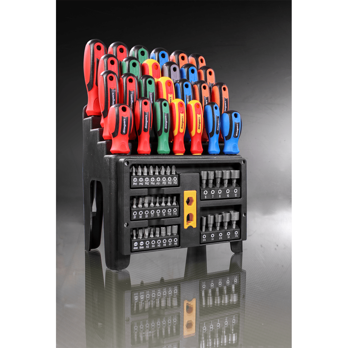 Siegen S01152 Screwdriver Bit & Nut Driver Set 61pc Siegen