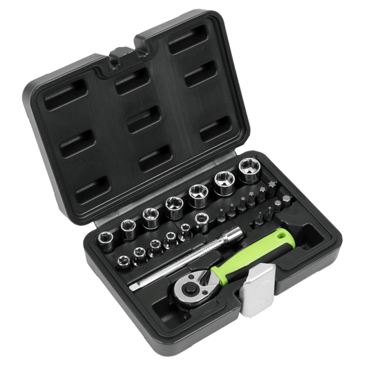 Siegen S01233 Socket Set 25pc 1/4"Sq Drive - Metric Siegen