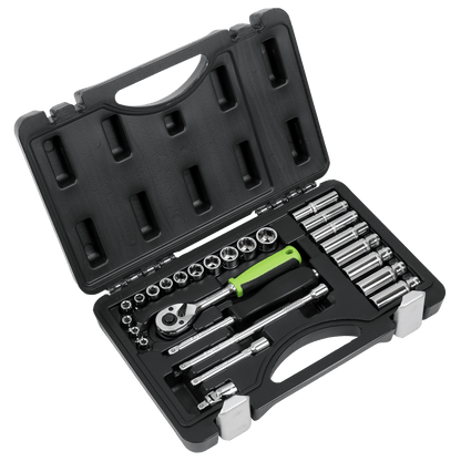 Siegen S01234 Socket Set 26pc 1/4"Sq Drive Metric Siegen