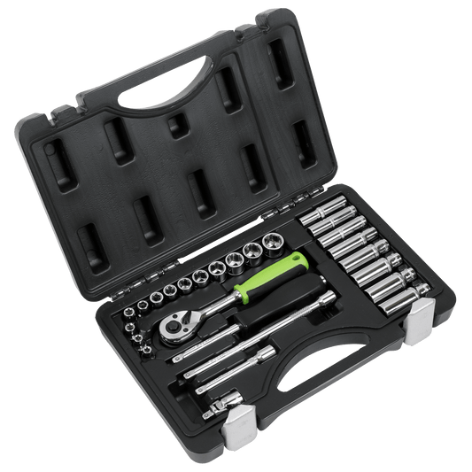 Siegen S01234 Socket Set 26pc 1/4"Sq Drive Metric Siegen