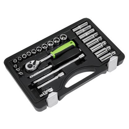 Siegen S01234 Socket Set 26pc 1/4"Sq Drive Metric Siegen