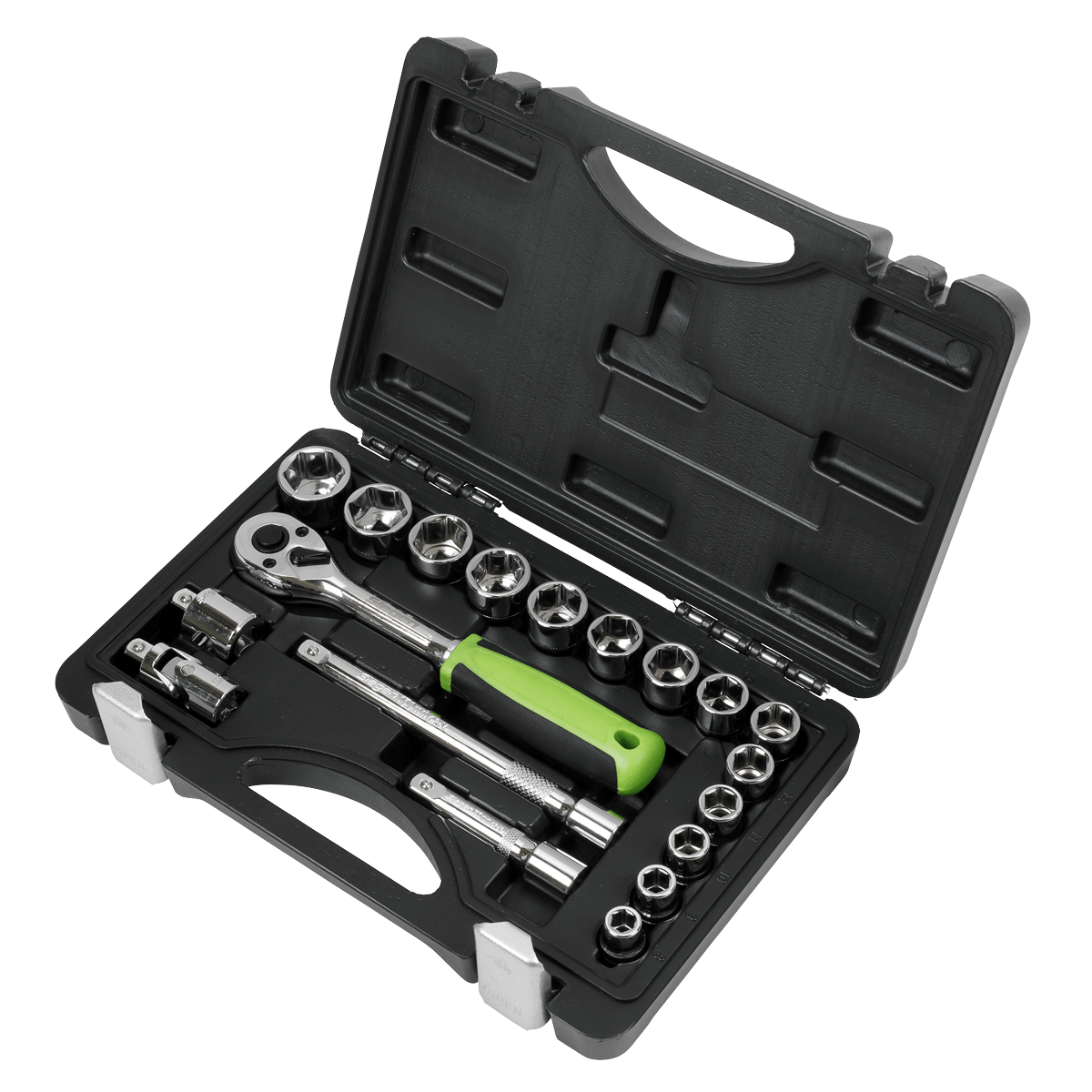 Siegen S01235 Socket Set 19pc 3/8"Sq Drive Metric Siegen