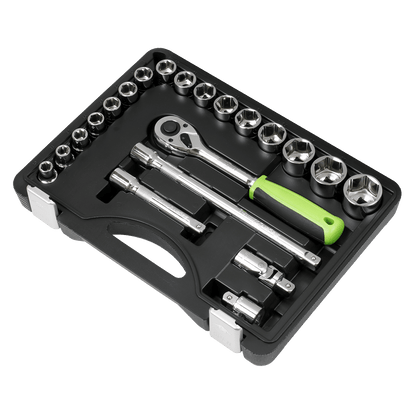 Siegen S01237 Socket Set 21pc 1/2"Sq Drive Metric Siegen