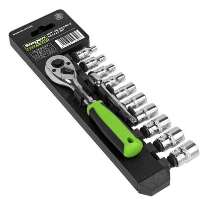 Siegen S01240 Socket Set 12pc 1/4"Sq Drive WallDrive® Metric Siegen