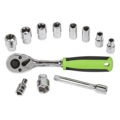 Siegen S01240 Socket Set 12pc 1/4"Sq Drive WallDrive® Metric Siegen