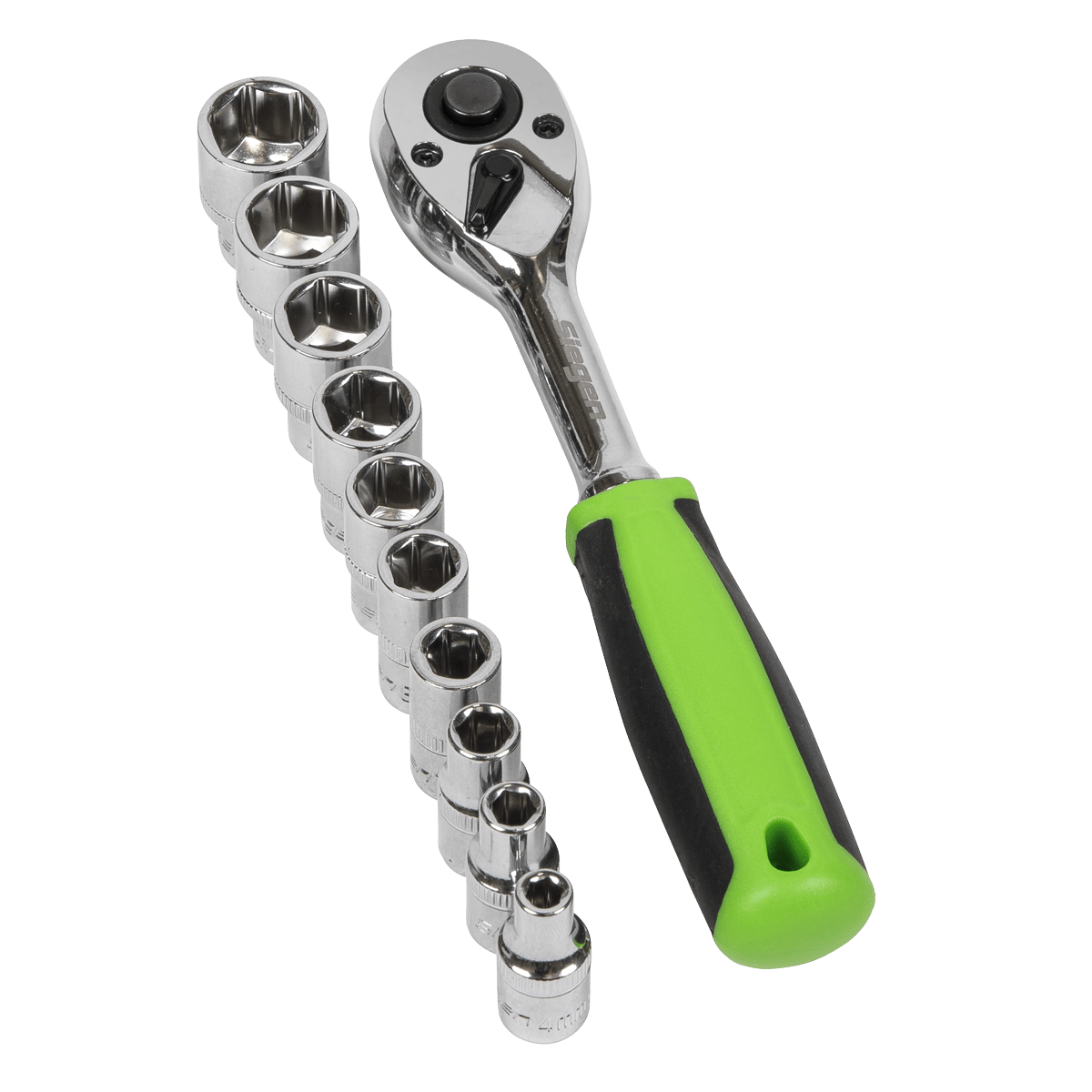 Siegen S01240 Socket Set 12pc 1/4"Sq Drive WallDrive® Metric Siegen