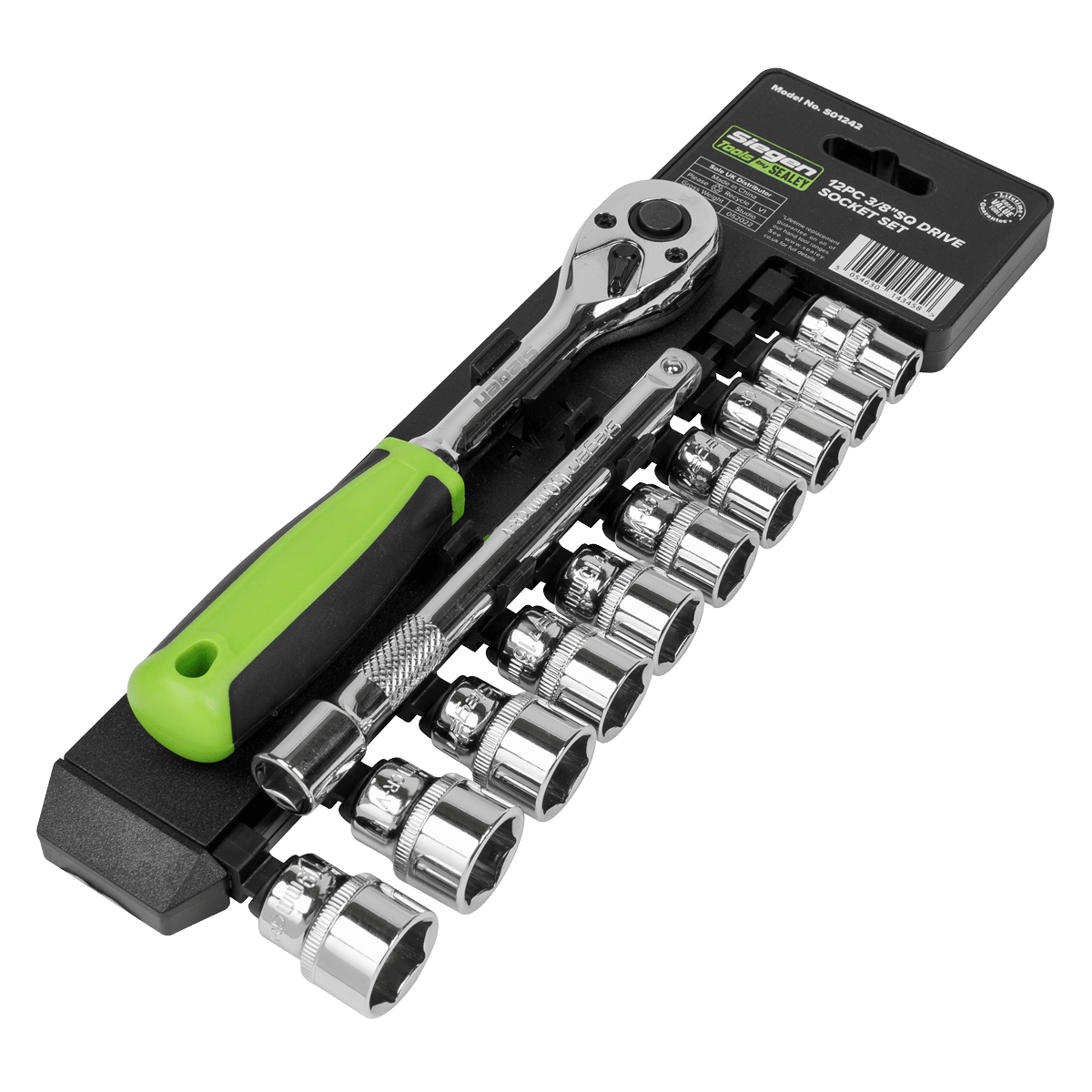 Siegen S01242 Socket Set 12pc 3/8"Sq Drive WallDrive® Metric Siegen