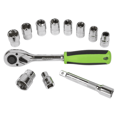 Siegen S01244 Socket Set 12pc 1/2"Sq Drive WallDrive® Metric Siegen