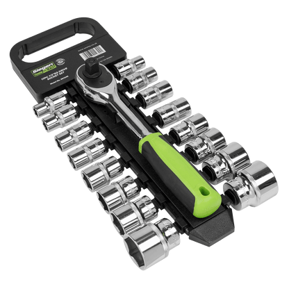 Siegen S01245 Socket Set 17pc 1/2"Sq Drive 6pt WallDrive® Metric Siegen