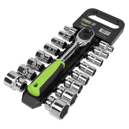 Siegen S01245 Socket Set 17pc 1/2"Sq Drive 6pt WallDrive® Metric Siegen