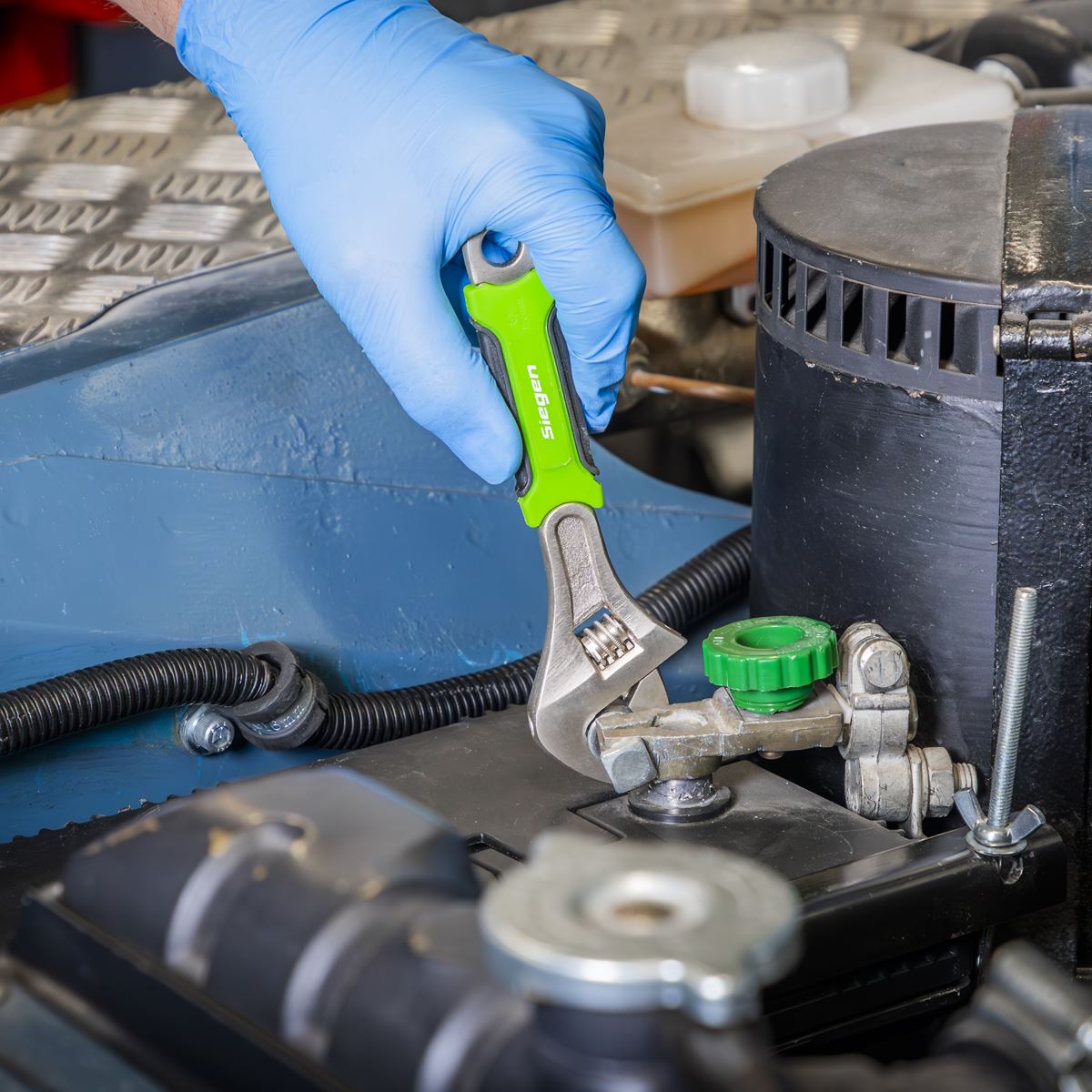 Siegen S01278 Tool Tray with Adjustable Wrench & Pliers Set 10pc Siegen