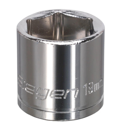 Siegen S0586 WallDrive® Socket 19mm 3/8"Sq Drive Siegen