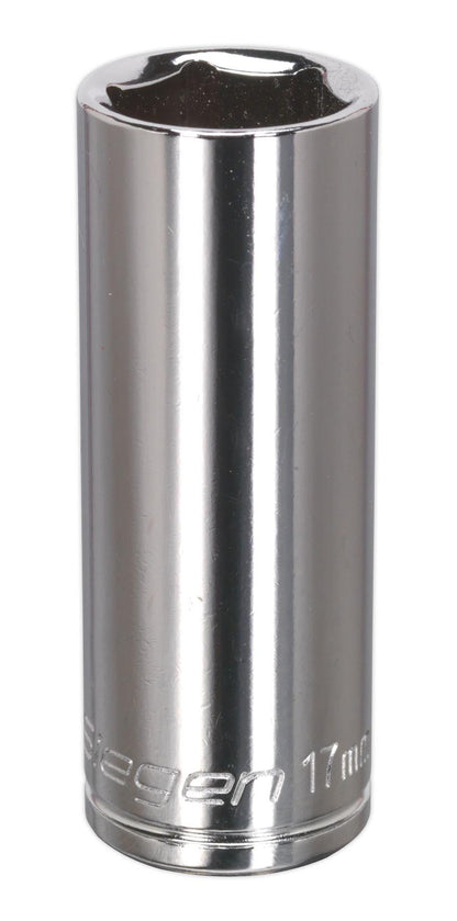 Siegen S0595 WallDrive® Socket 17mm Deep 3/8"Sq Drive Siegen