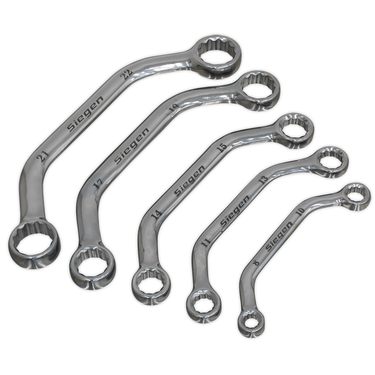 Siegen S0716 Obstruction Spanner Set 5pc Metric Siegen