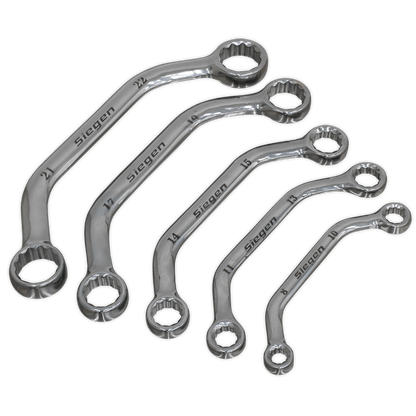 Siegen S0716 Obstruction Spanner Set 5pc Metric Siegen
