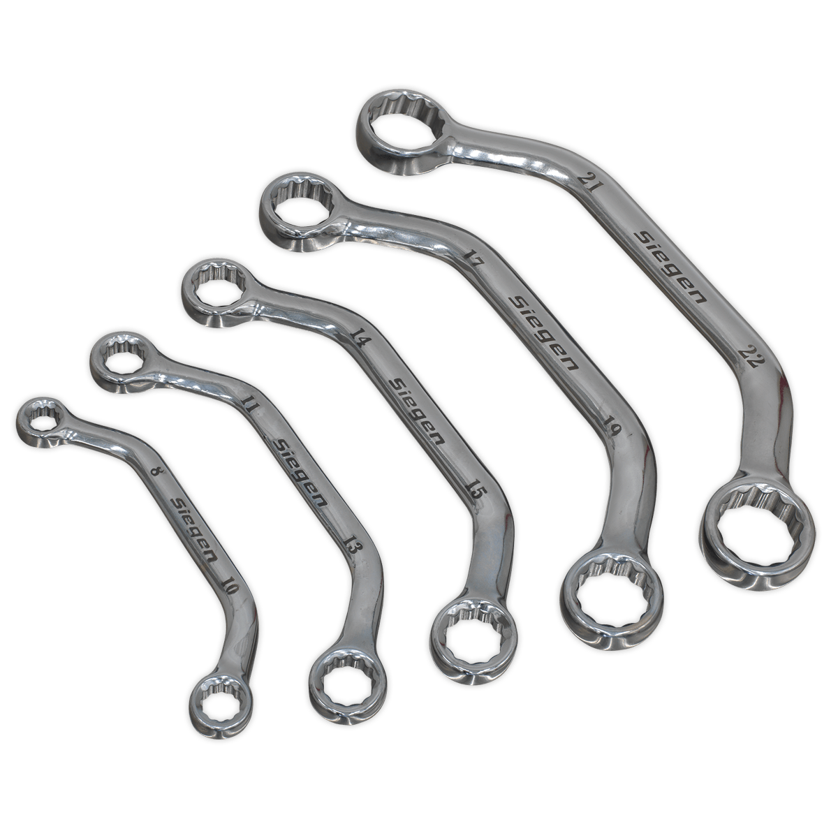 Siegen S0716 Obstruction Spanner Set 5pc Metric Siegen