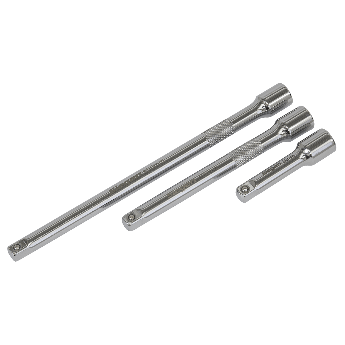 Siegen S0718 Extension Bar Set 3pc 1/4"Sq Drive Siegen