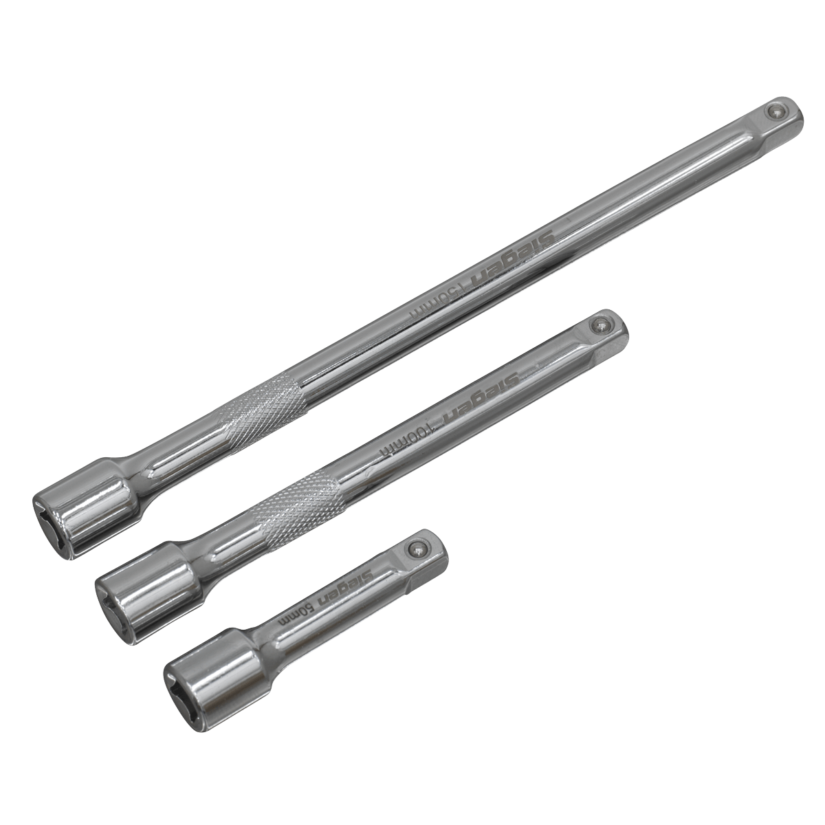 Siegen S0718 Extension Bar Set 3pc 1/4"Sq Drive Siegen