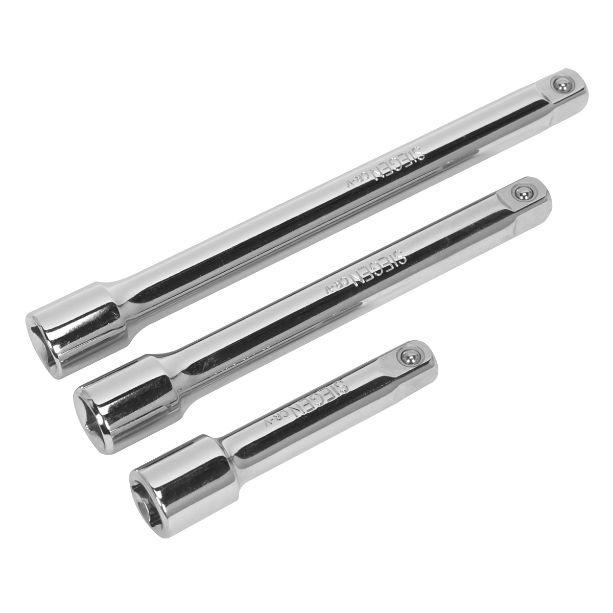 Siegen S0719 Extension Bar Set 3pc 3/8"Sq Drive Siegen