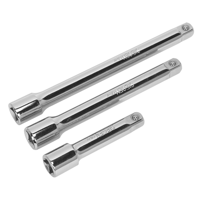 Siegen S0719 Extension Bar Set 3pc 3/8"Sq Drive Siegen