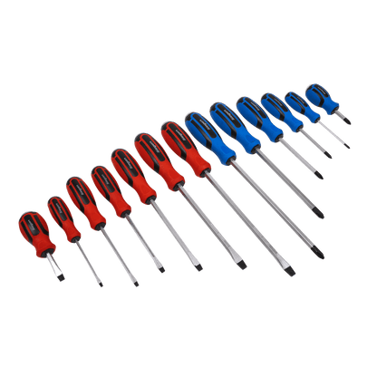 Siegen S0754 Screwdriver Set 13pc Hammer-Thru Siegen