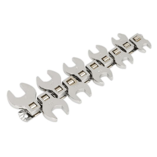 Siegen S0866 Crow's Foot Open-End Spanner Set 10pc 3/8"Sq Drive Metric Siegen