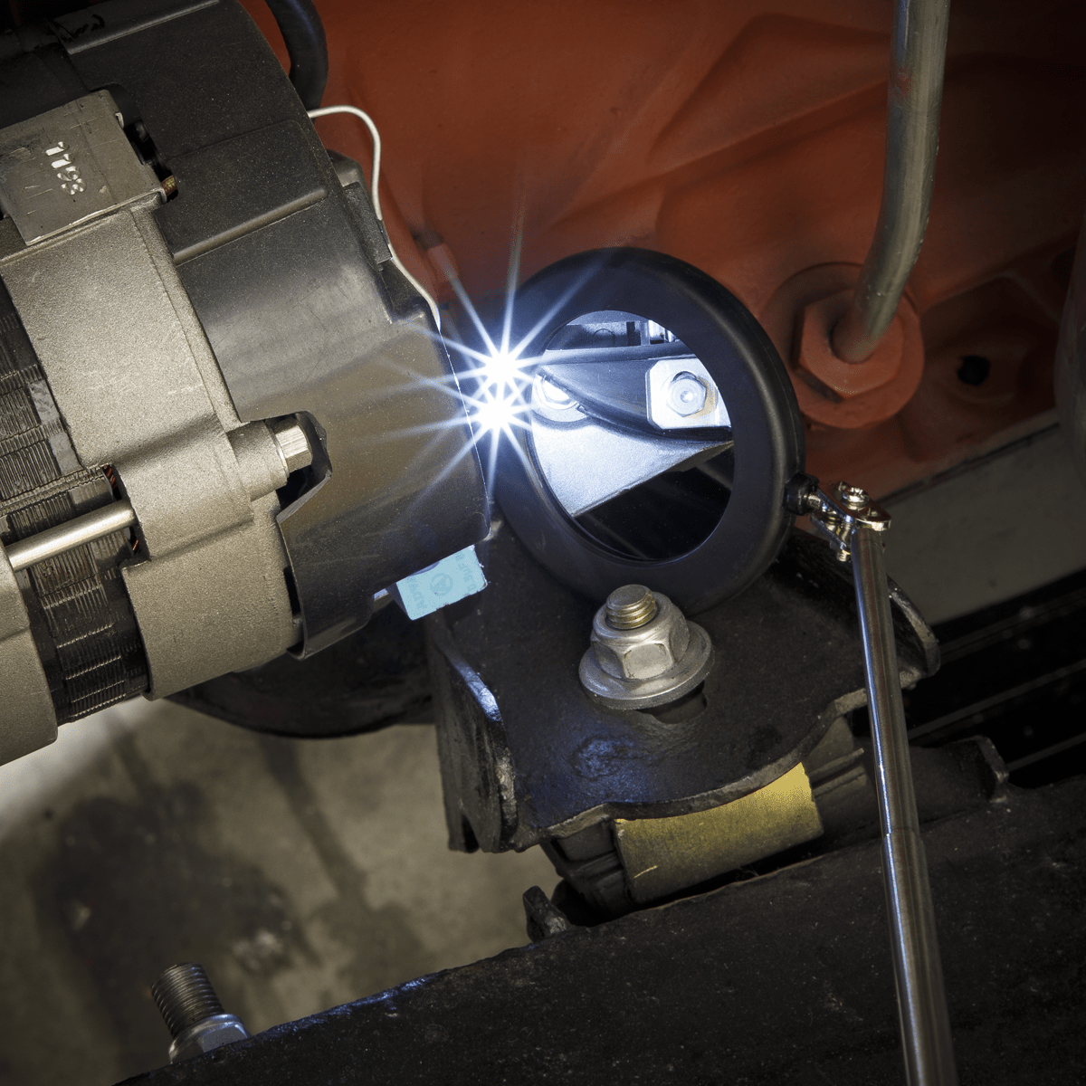 Siegen S0947 Telescopic Inspection Mirror Ø75mm with LED Siegen