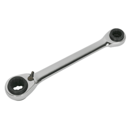 Siegen S0983 Ratchet Ring Spanner 4-in-1 Reversible Metric Siegen