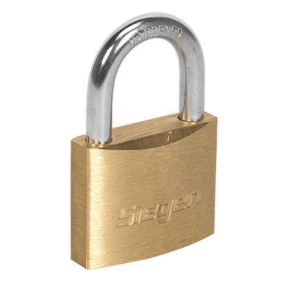 Siegen S0987 Brass Body Padlock with Brass Cylinder 40mm Siegen