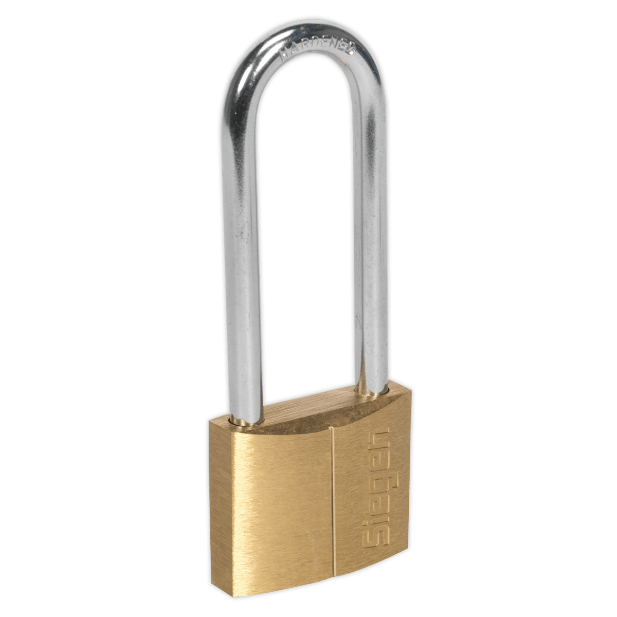 Siegen S0989 Brass Body Padlock with Brass Cylinder Long Shackle 40mm Siegen