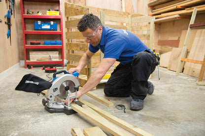 Silverline 1400W Compound Mitre Saw 210mm Chop Saw 230v - 262705 Silverline