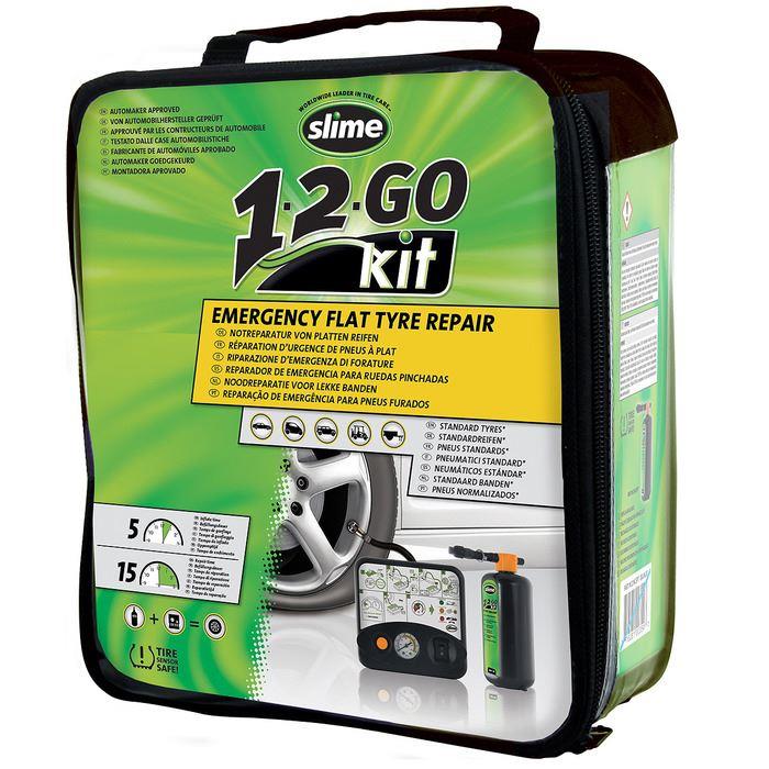 Slime 1-2-Go Emergency Flat Tyre Puncture Repair Kit Slime
