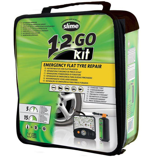 Slime 1-2-Go Emergency Flat Tyre Puncture Repair Kit Slime