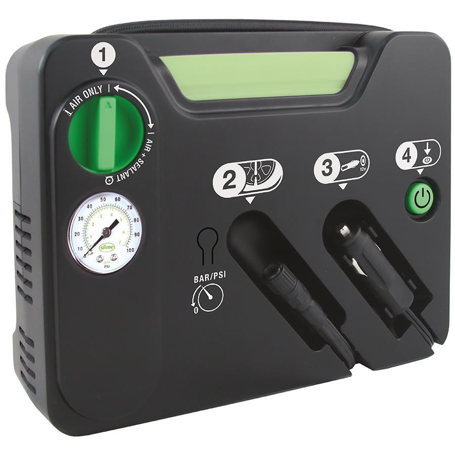 Slime Emergency Flat Tyre Puncture Repair Kit Compressor & Sealant 50129 Slime