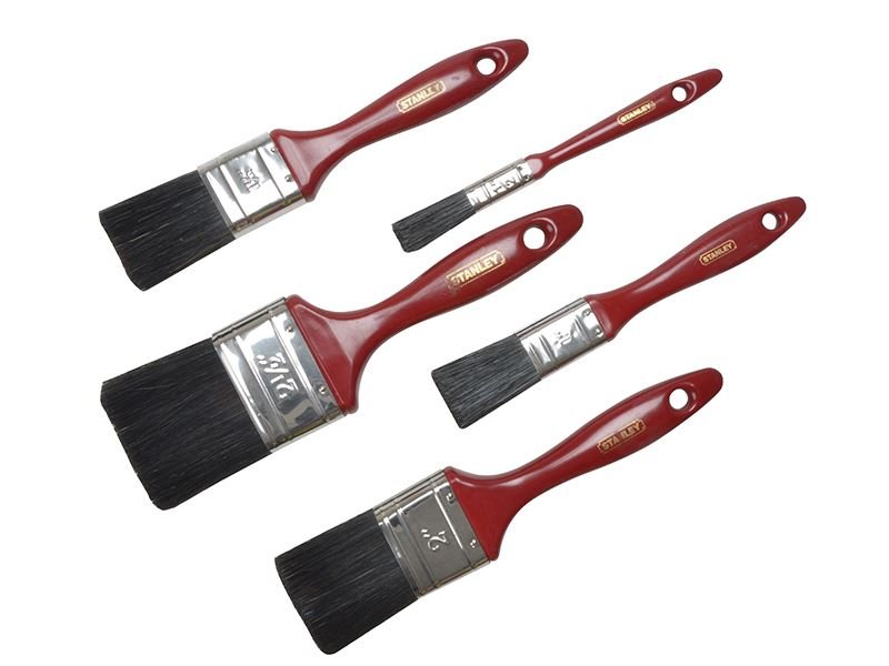 Stanley Decor Paint Brush Set of 5 12 25 37 50 & 62mm STA026727 Stanley