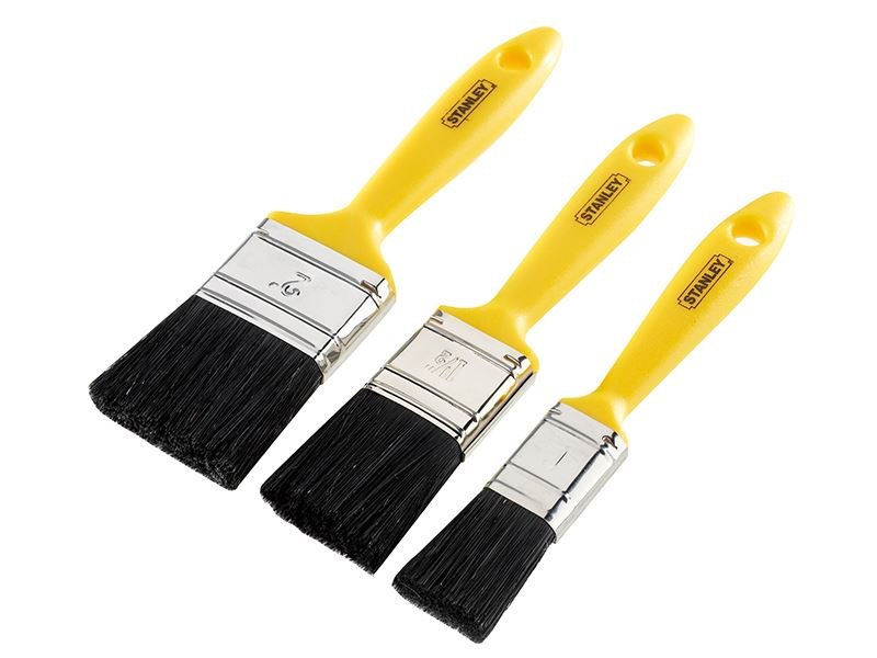 Stanley Hobby Paint Brush Set of 3 25 38 & 50mm STA029591 Stanley