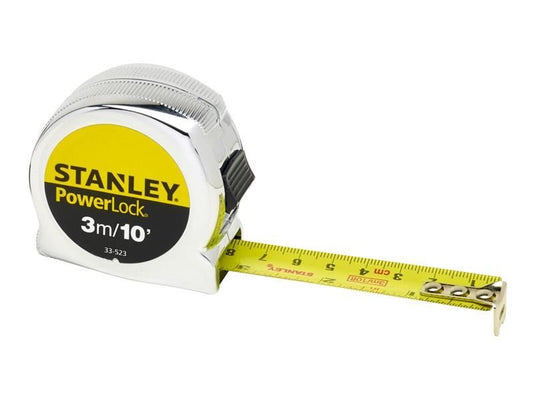 Stanley PowerLock Classic Pocket Tape 3m/10ft Width 19mm STA033523 Stanley