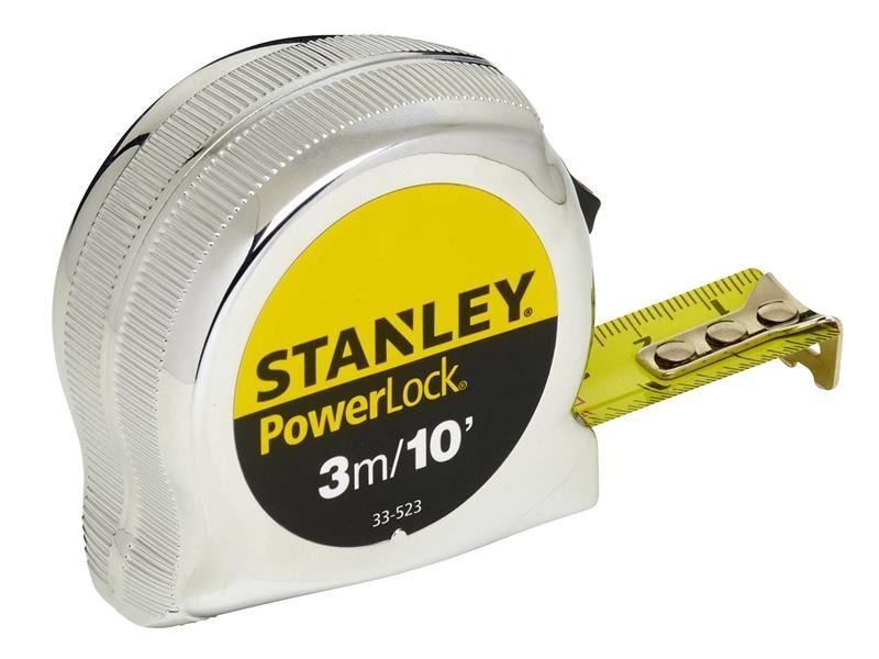 Stanley PowerLock Classic Pocket Tape 3m/10ft Width 19mm STA033523 Stanley