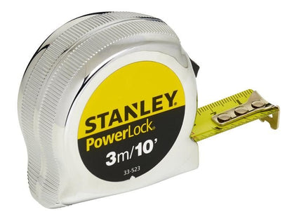 Stanley PowerLock Classic Pocket Tape 3m/10ft Width 19mm STA033523 Stanley
