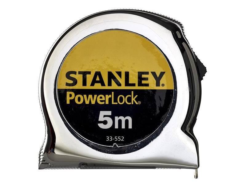 Stanley PowerLock Classic Pocket Tape 5m Width 19mm Metric only STA033552 Stanley