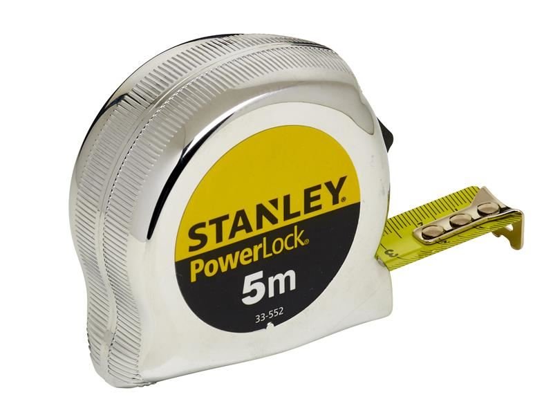 Stanley PowerLock Classic Pocket Tape 5m Width 19mm Metric only STA033552 Stanley