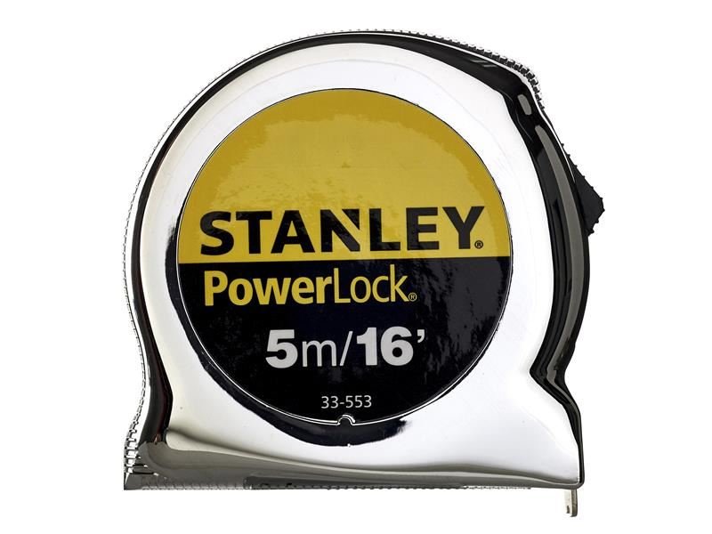 Stanley PowerLock Classic Pocket Tape 5m/16ft Width 19mm STA033553 Stanley