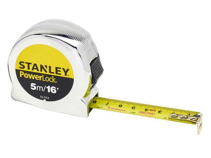 Stanley PowerLock Classic Pocket Tape 5m/16ft Width 19mm STA033553 Stanley
