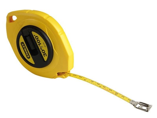 Stanley Closed Case Steel Long Tape 30m/100ft Width 10mm STA034107 Stanley