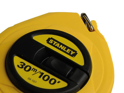 Stanley Closed Case Steel Long Tape 30m/100ft Width 10mm STA034107 Stanley