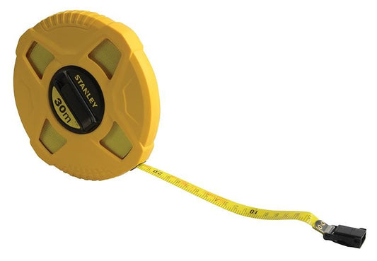 Stanley Closed Case Fibreglass Long Tape 30m Width 13mm STA034297 Stanley
