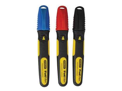Stanley FatMax Chisel Tip Marker Pack 3 STA047315 Stanley