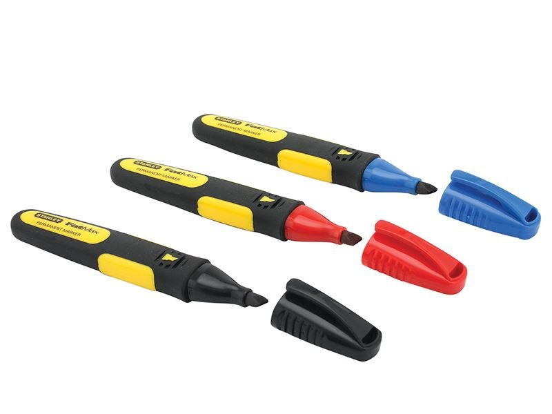 Stanley FatMax Chisel Tip Marker Pack 3 STA047315 Stanley