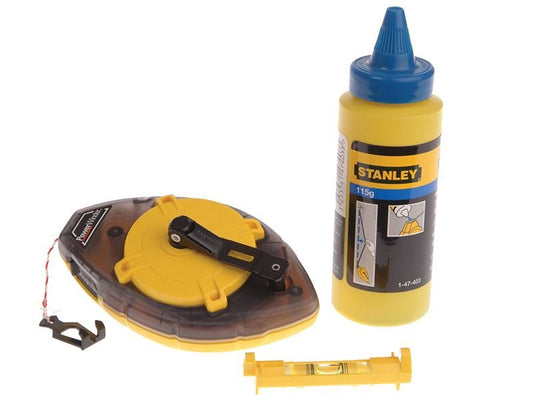 Stanley Power Winder Chalk Line 30m Chalk & Level STA047465 Stanley