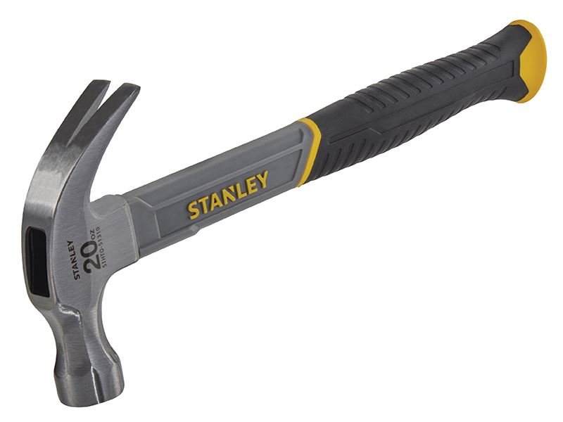 Stanley Curved Claw Hammer Fibreglass Shaft 570g 20oz STA051310 Stanley